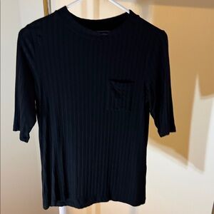 Banana Republic Black Ribbed Top